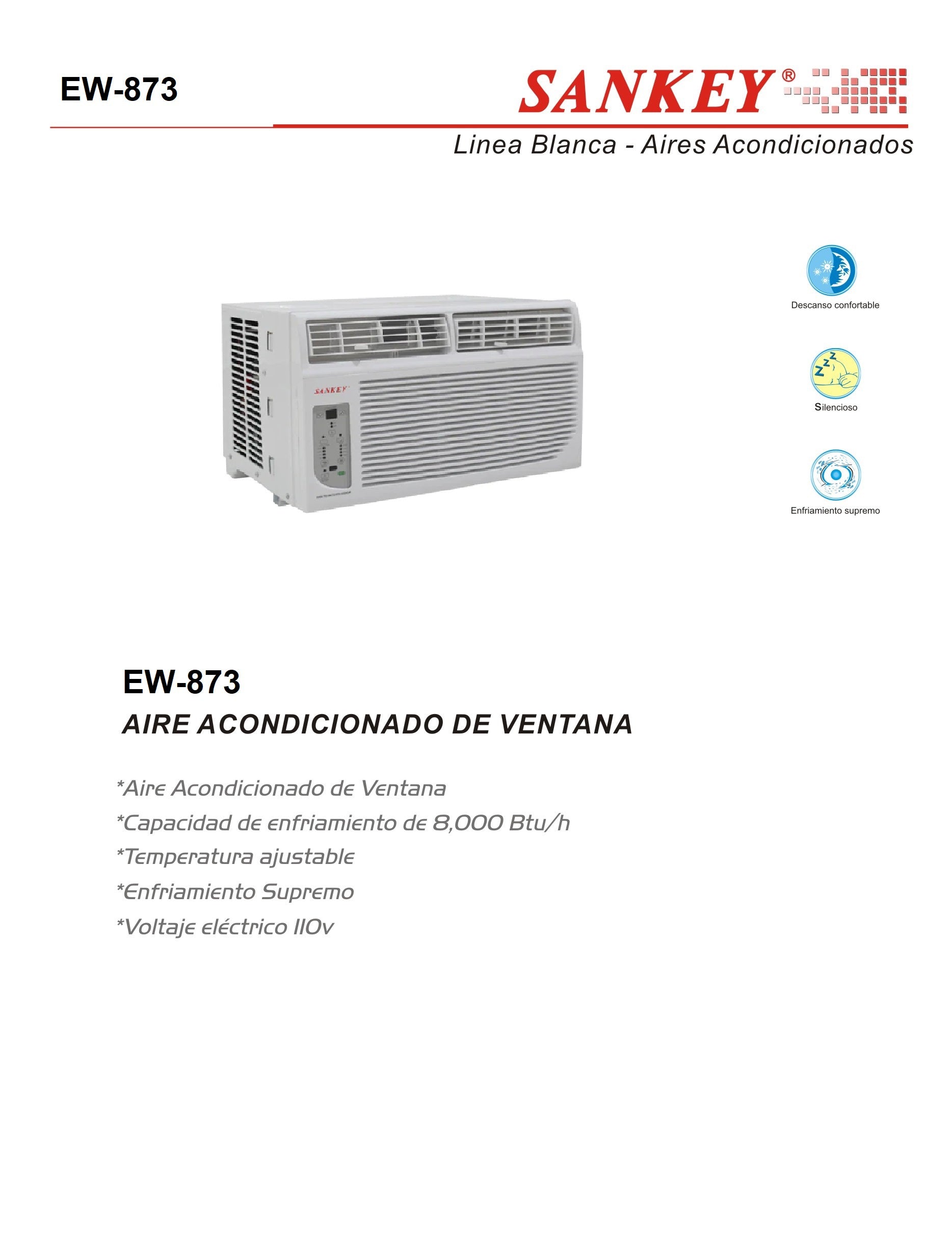Aire Ventana 08K 220V EW-873 Sankey