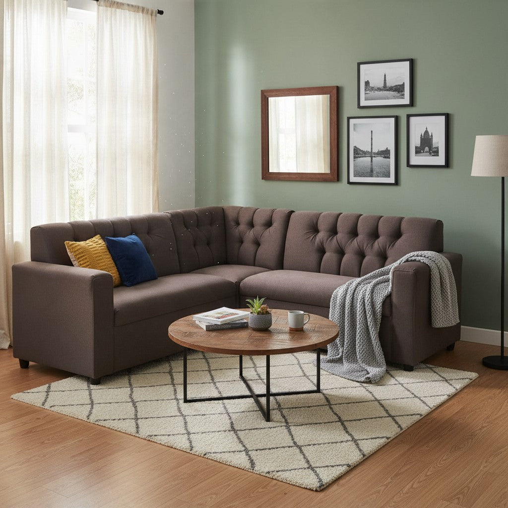 Juego de Sala Sofa L Medallo