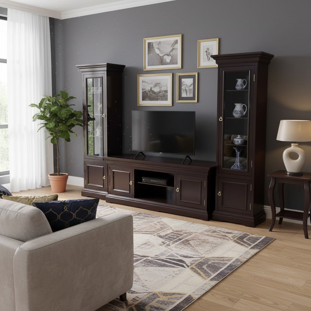 Vitrinas Curios con Mueble de TV Curio