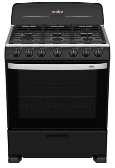 Estufa 6Q 30P EM-7651BFINO Mabe Negra