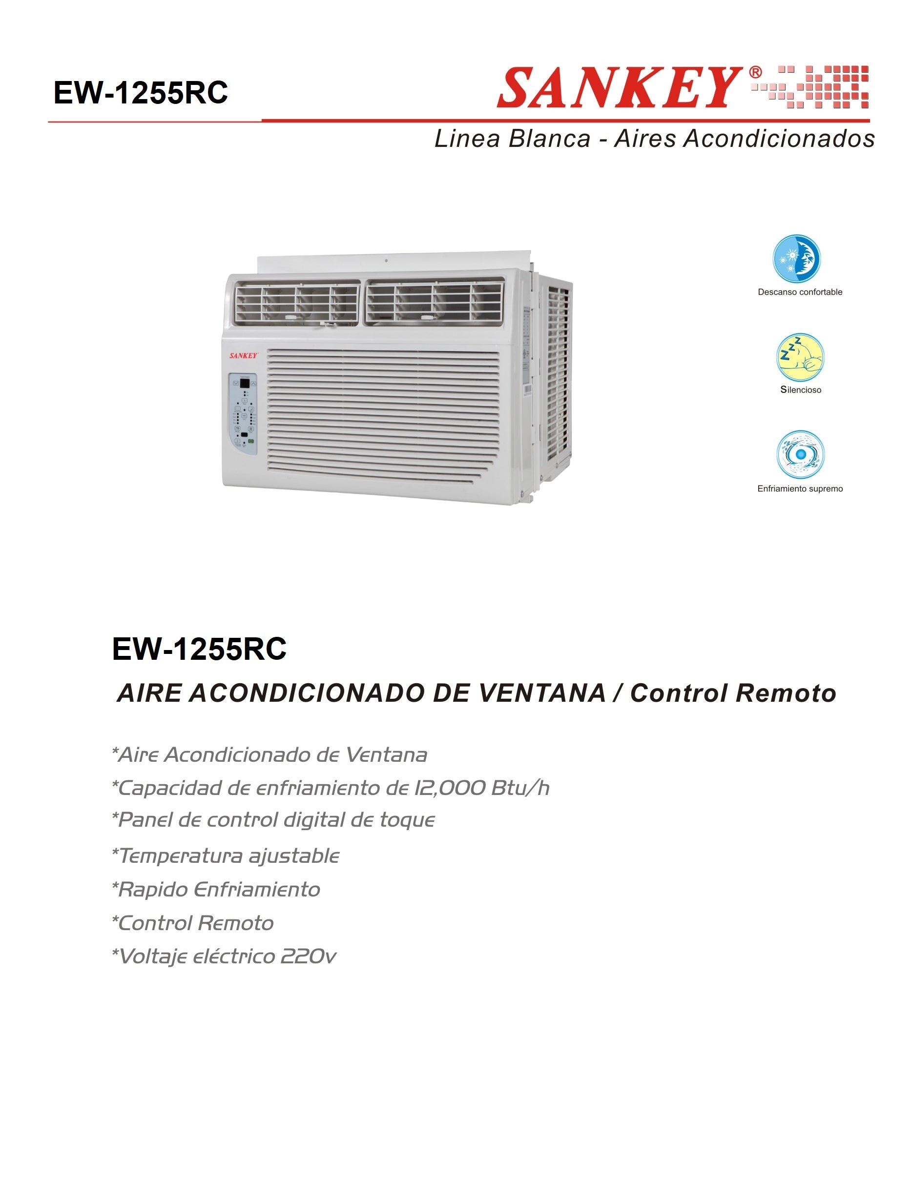 Aire Ventana 12K 220V EW-1255 Sankey