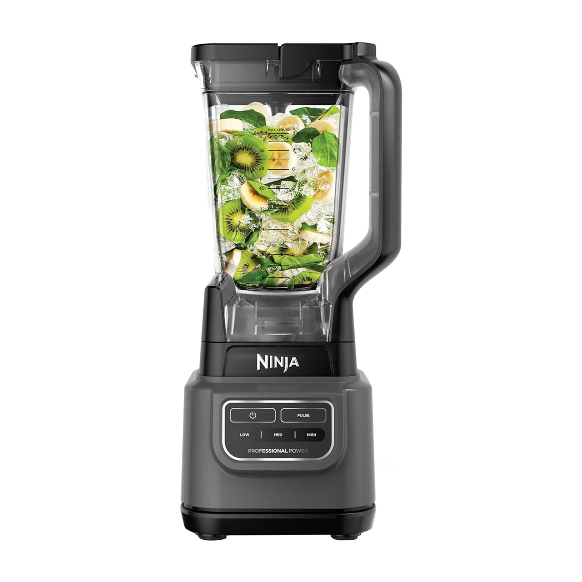 Licuadora Ninja Classic Blender de 4 Velocidades | Tecnología Total Crushing | Función de Pulso | 1.75 L | 1000W | Gris