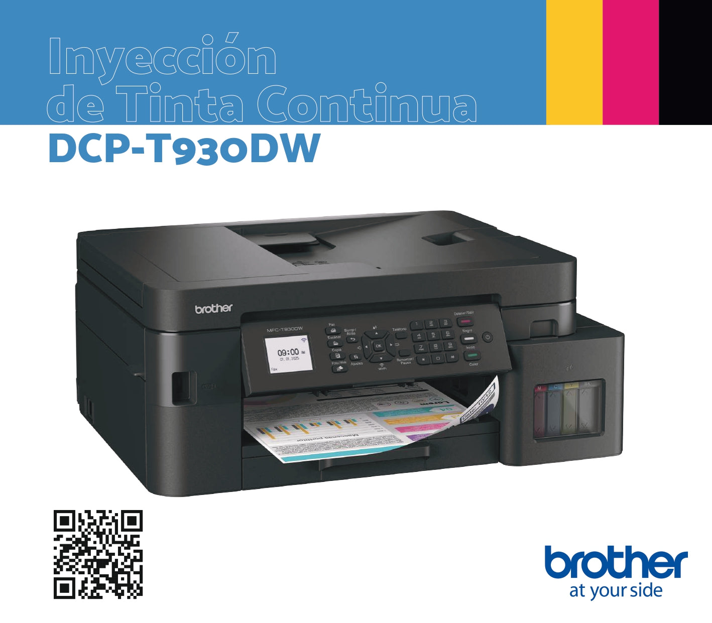 Impresora Multifuncional Tank con Fax WiFi 930 MFCT930DW Brother