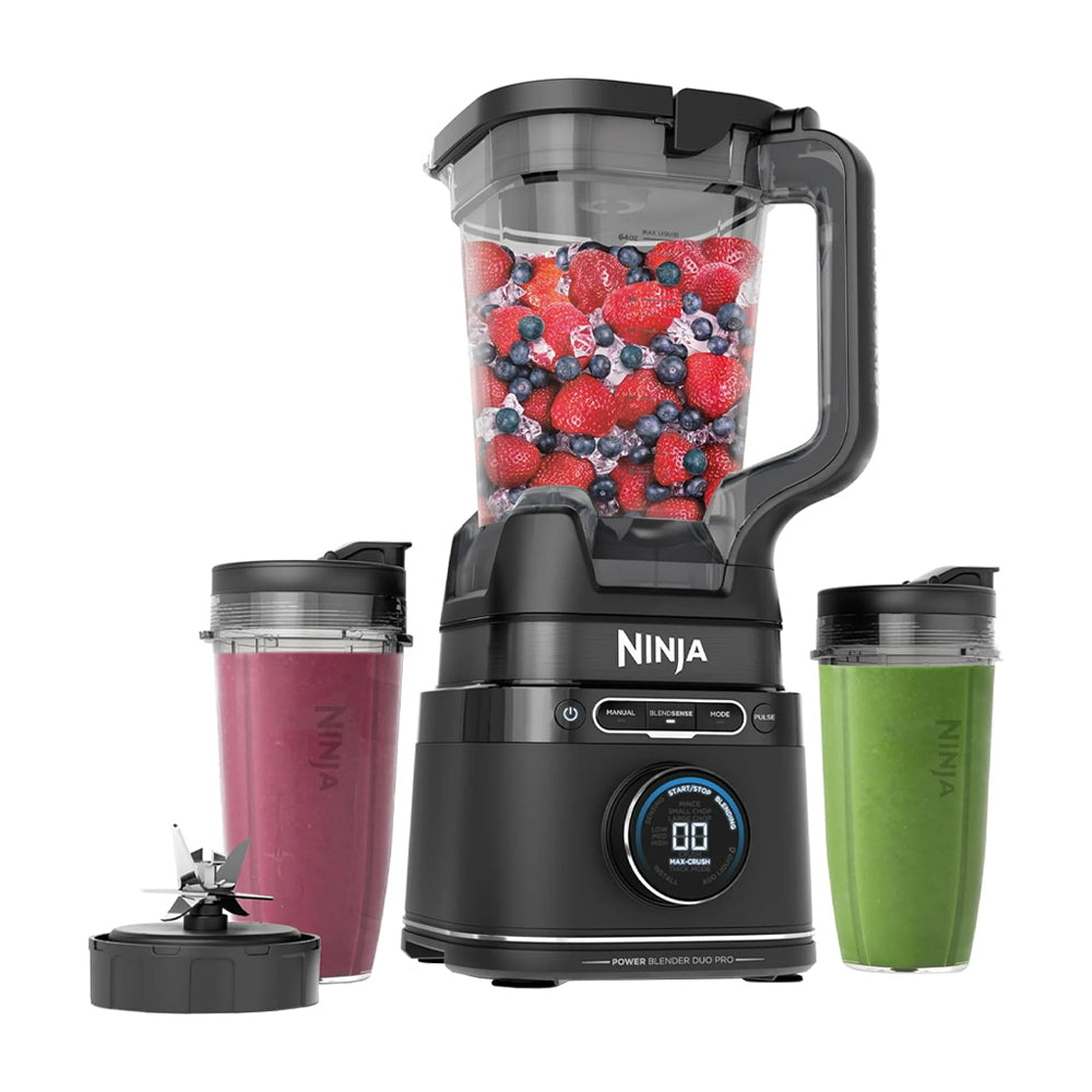 Ninja Detect Power Blender Pro Duo Licuadora de 10 Velocidades | BlendSense | Tecnología Total Crushing | Pulso | 0.7L & 2.1L | 1800W | Negro