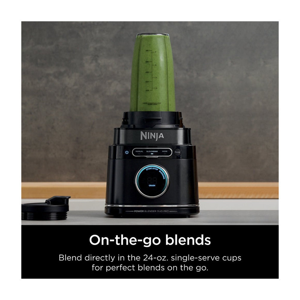 Ninja Detect Power Blender Pro Duo Licuadora de 10 Velocidades | BlendSense | Tecnología Total Crushing | Pulso | 0.7L & 2.1L | 1800W | Negro