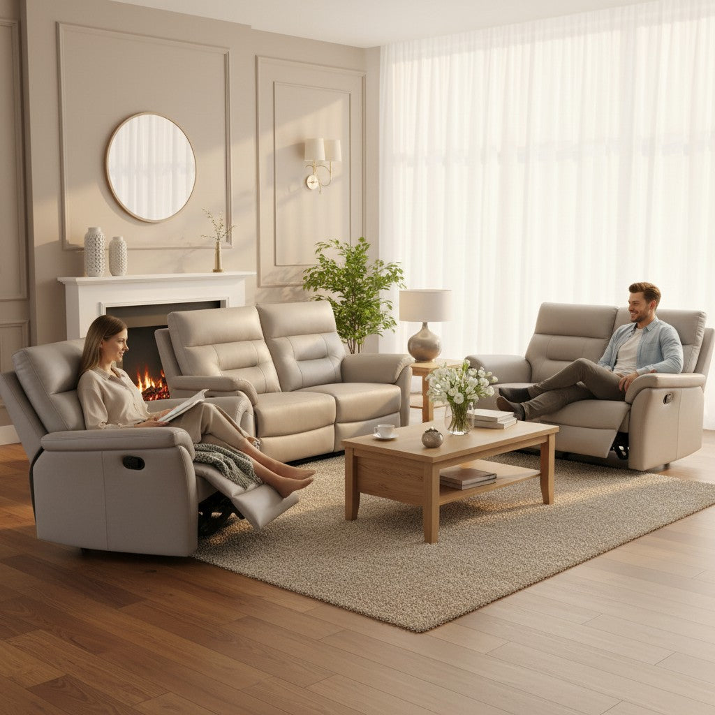 Juego de Sala Reclinable JER-BEIGE