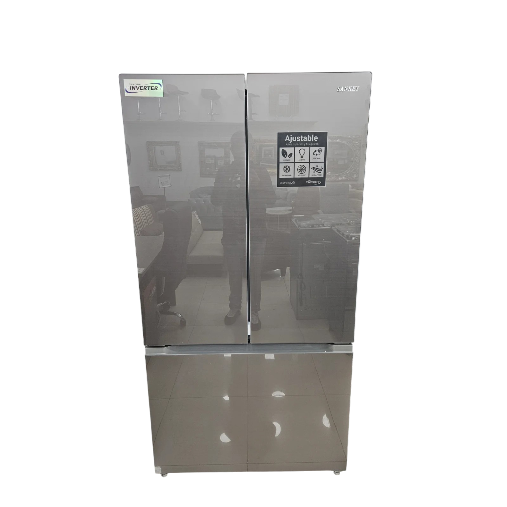 Refrigeradora FD French Door RF-22IF38GG Sankey Vidrio Gris