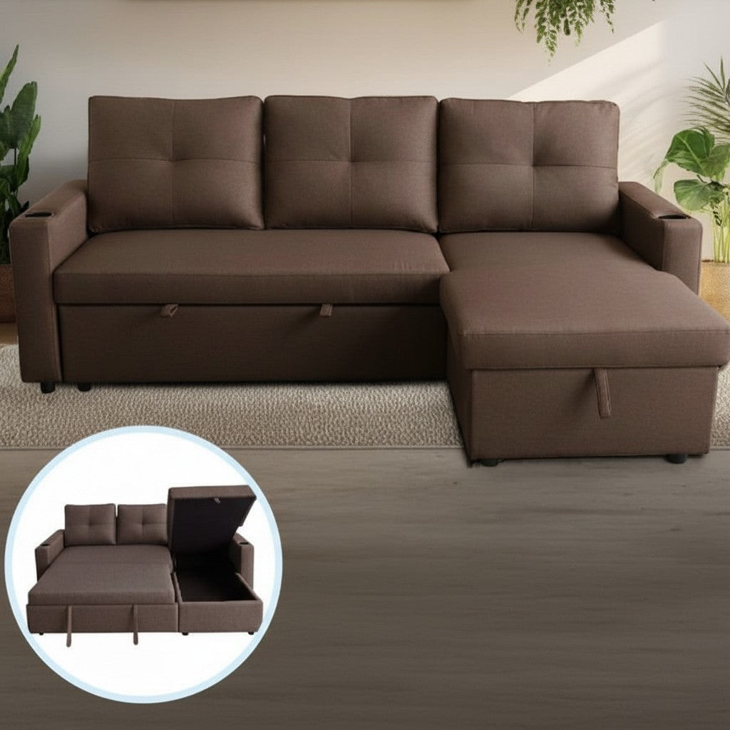 Sofa Cama Extendible Marco SFB-6089-BRWN BROWN