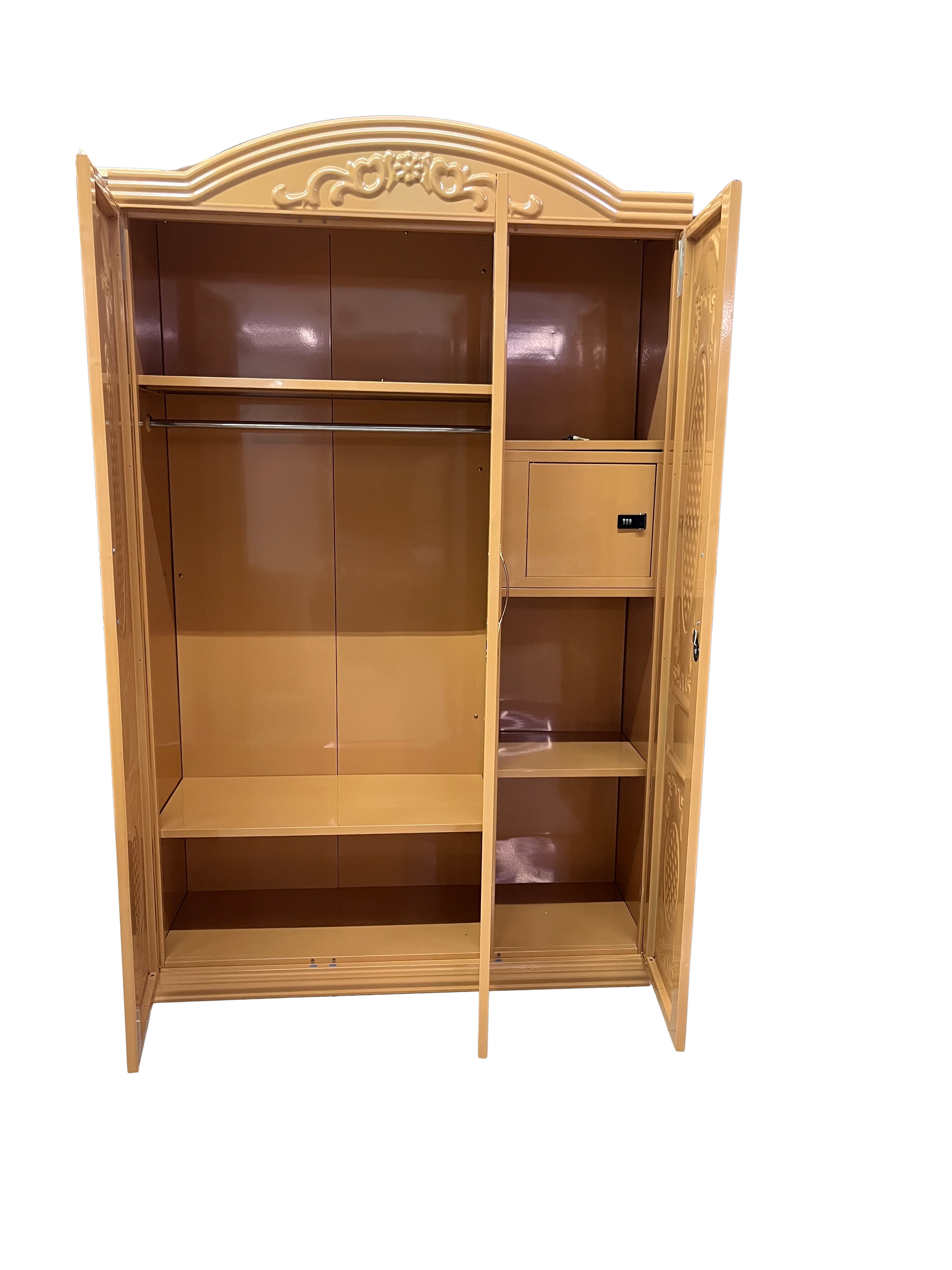 Closet Ropero Armario de Metal 3 Puertas YULI-3-MADERA
