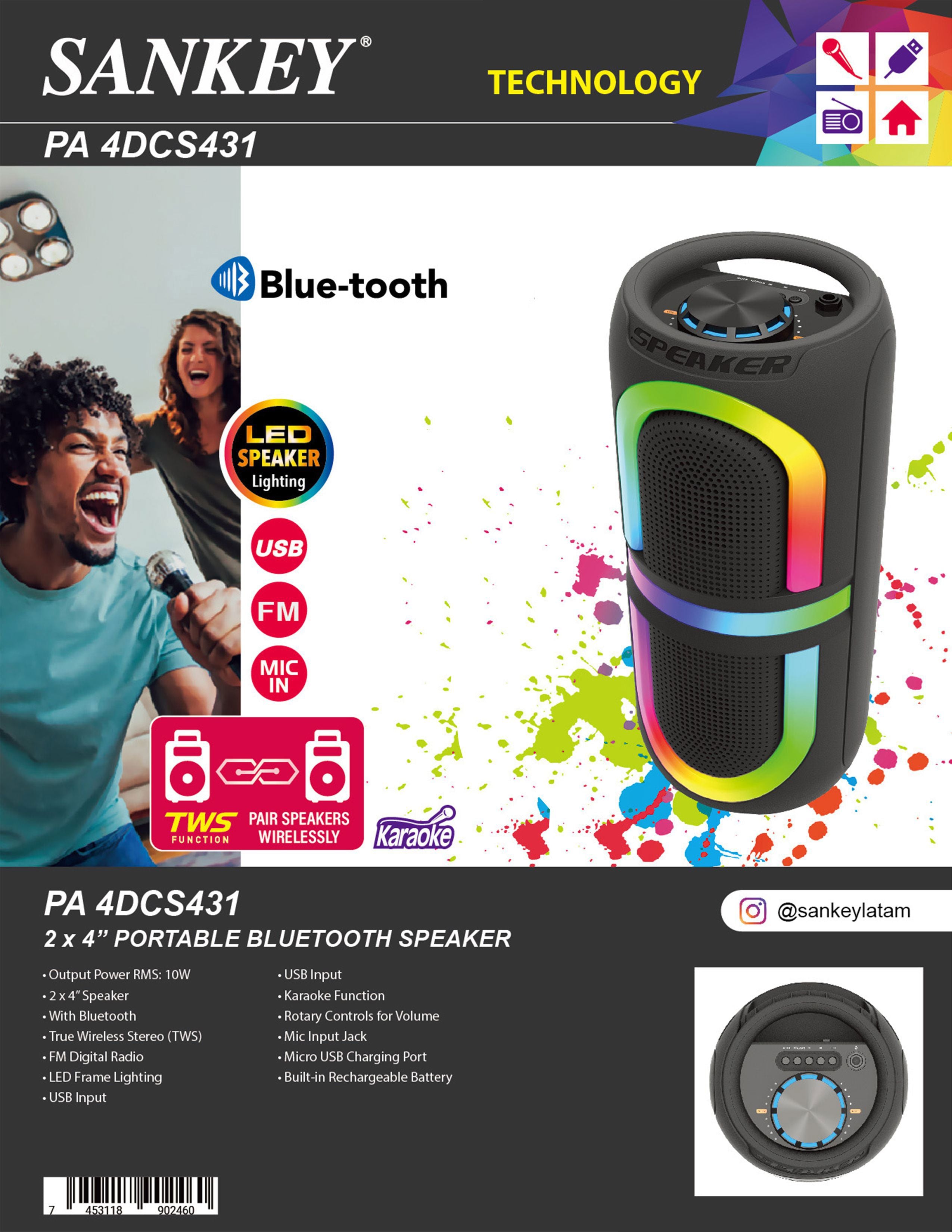 Bocina Amplificada PA-4DCS431 Sankey