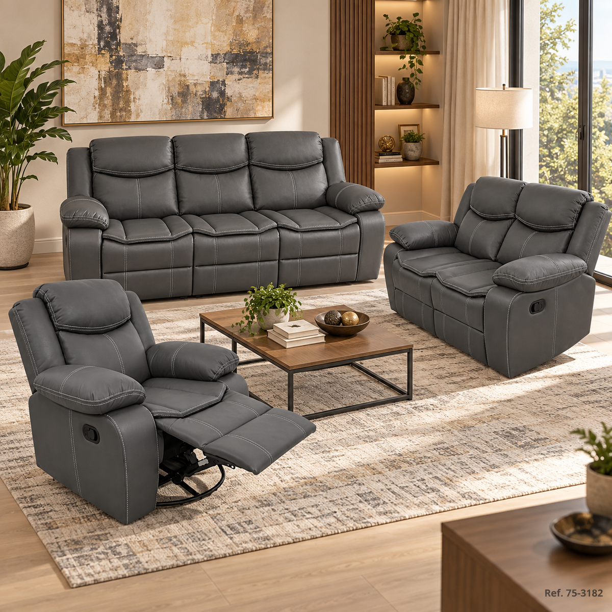 Juego de Sala Reclinable 6PTS Maldives 75-3182