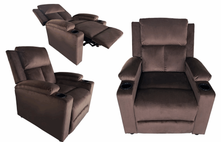 Sillon Reclinable Koala BCHA-VEL-02BRWN Chocolate