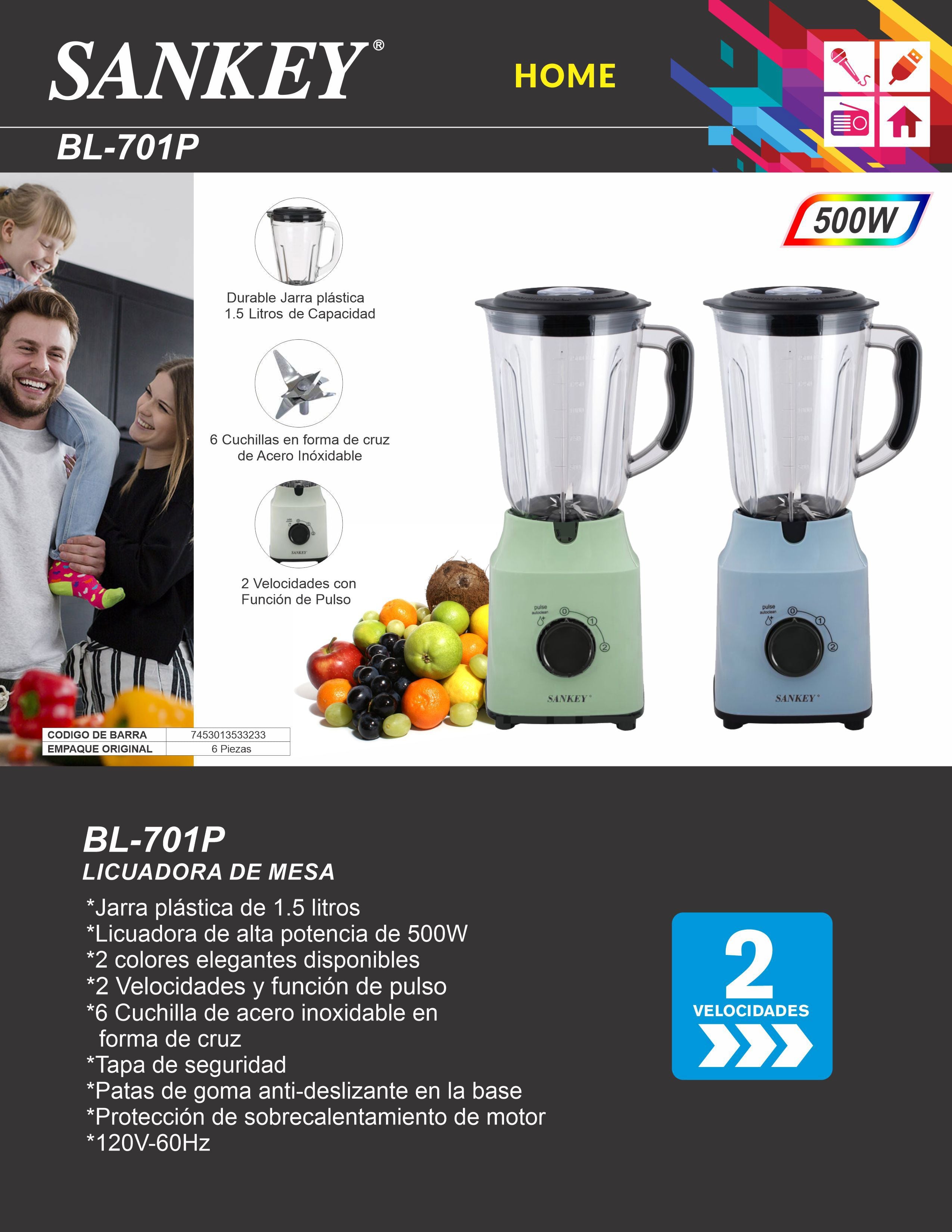 Licuadora BL-701P Sankey