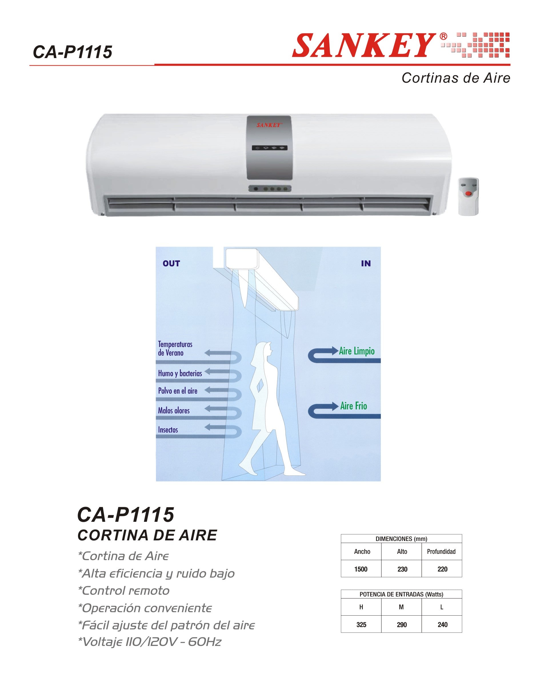 Cortina de Aire 150CM CA-P1115 Sankey