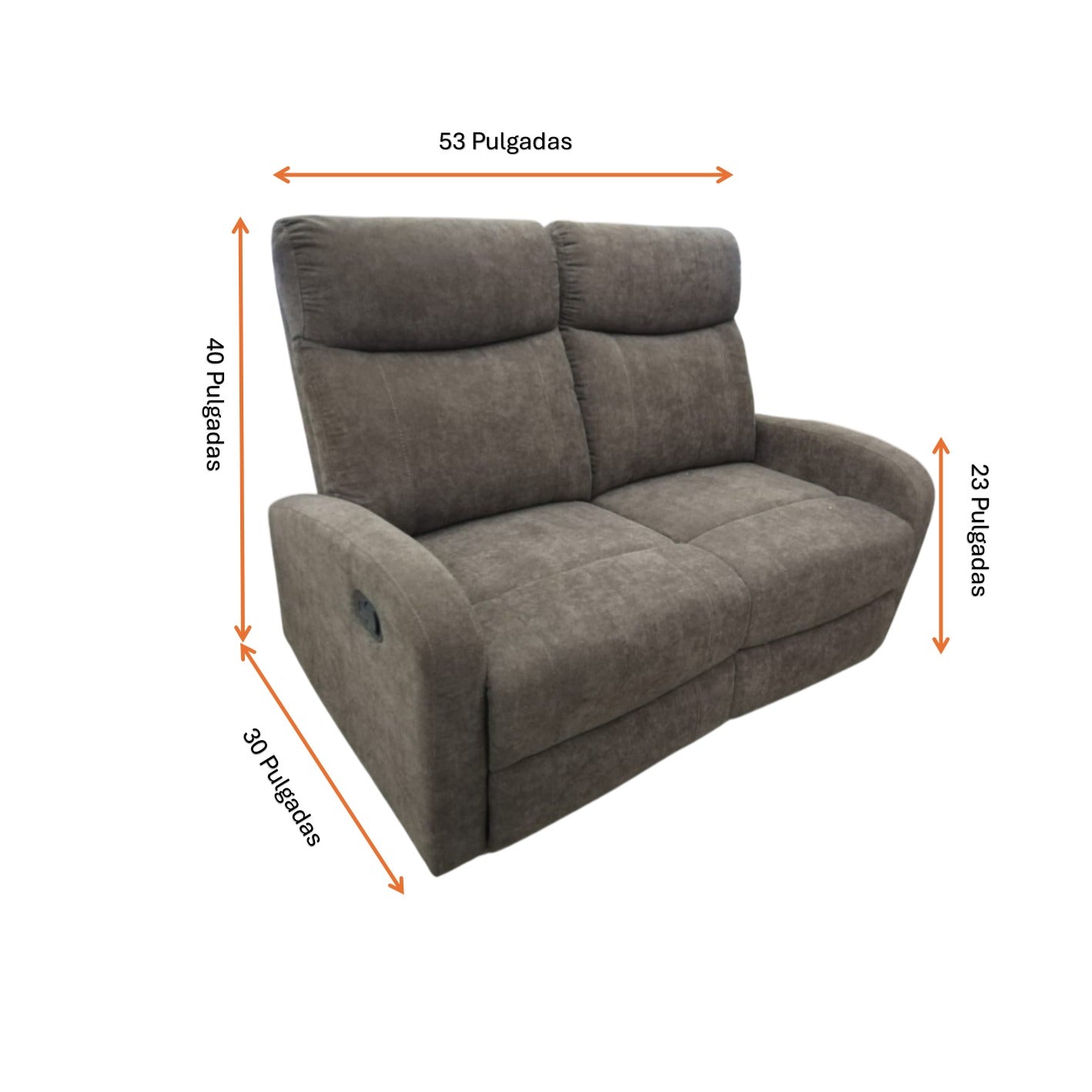 Juego de Sala Reclinable 6PTS 3+2+1 Nocecentro Brown