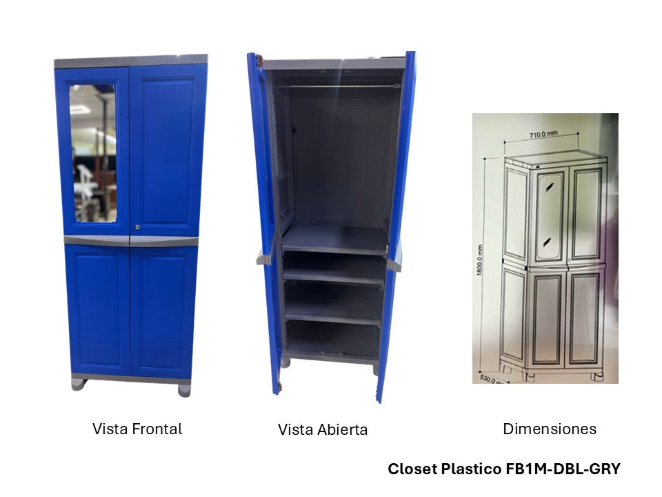 Closet Plastico FB1M-DBL-GRY