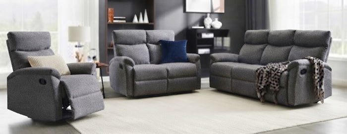 Juego de Sala Reclinable Gris 3 + 2 + 1 6PTS 69260875