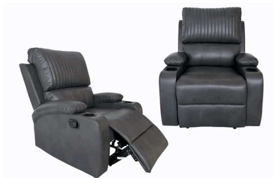 Sillon Reclinable Vegas VEGAS-PU-GRY Gris Cuerina