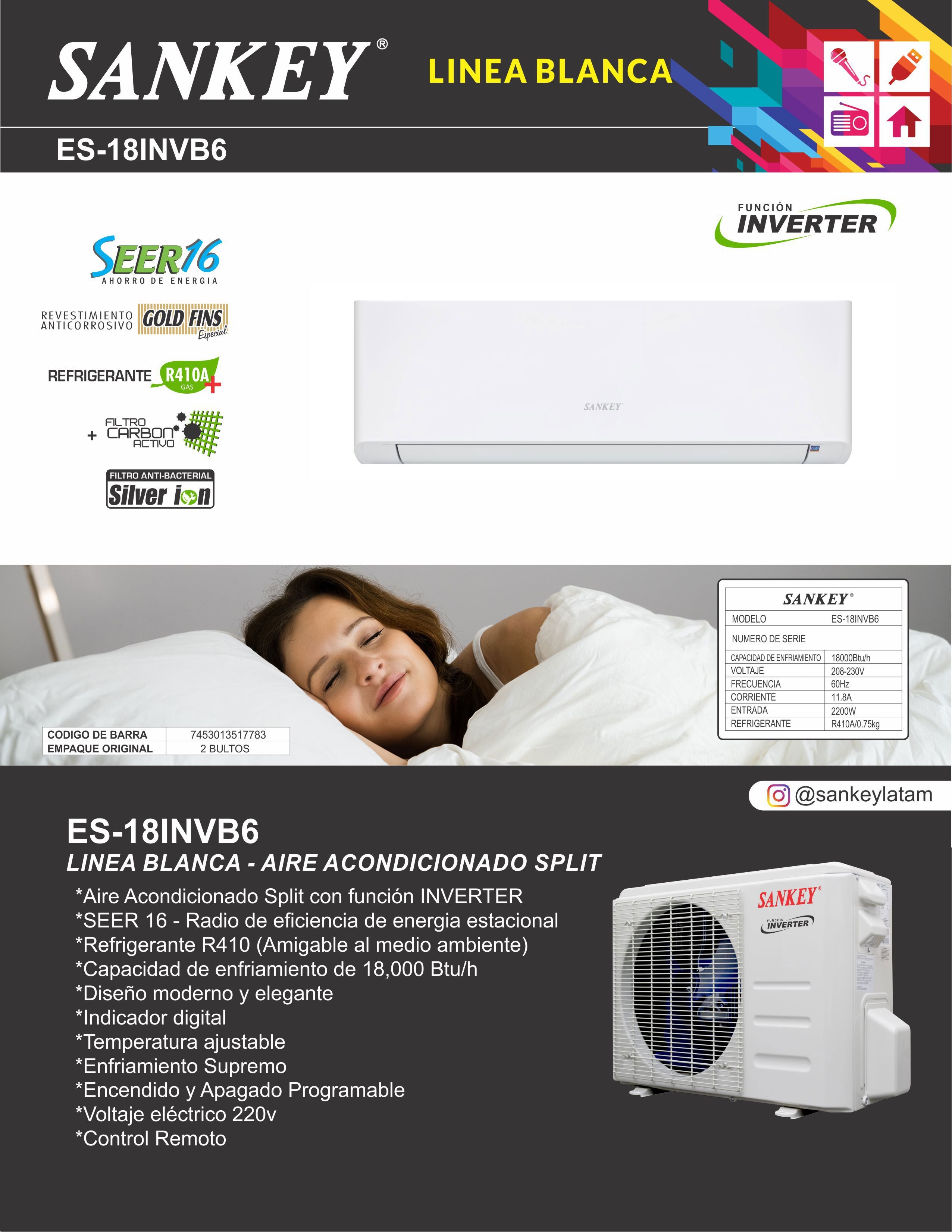 Aire Split 18K Inverter ES-18INVB6 Sankey