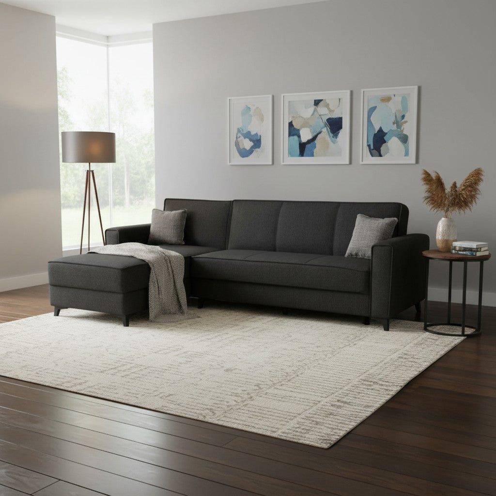 Sofa Cama L Aris Negro 62-3001