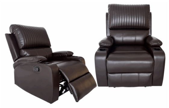 Sillon Reclinable Vegas VEGAS-PU-BRWN Chocolate Cuerina