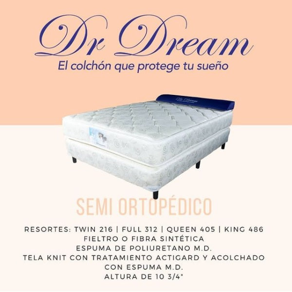 Colchon COL-01TWIN-01SEMIORT-DR DREAM14-0004
