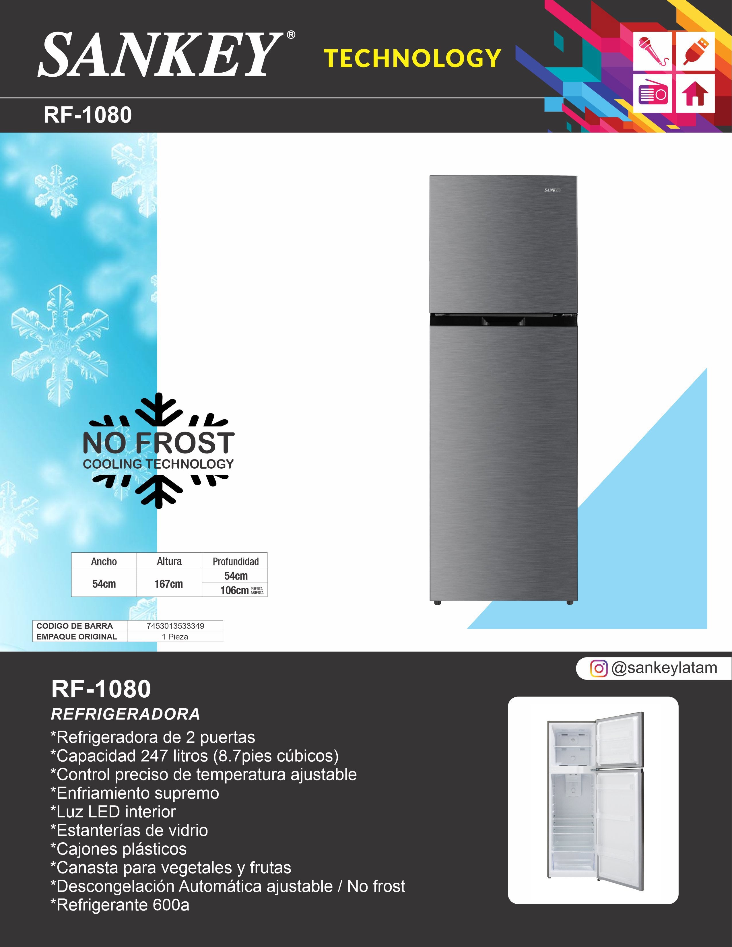 Refrigeradora TBL RF-1080 / 1080 Sankey