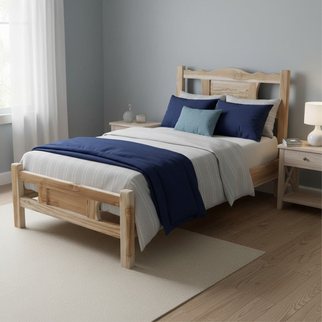 Cama Teca CAMA-01TWIN-00TECA DINAMARCA TABLERITO