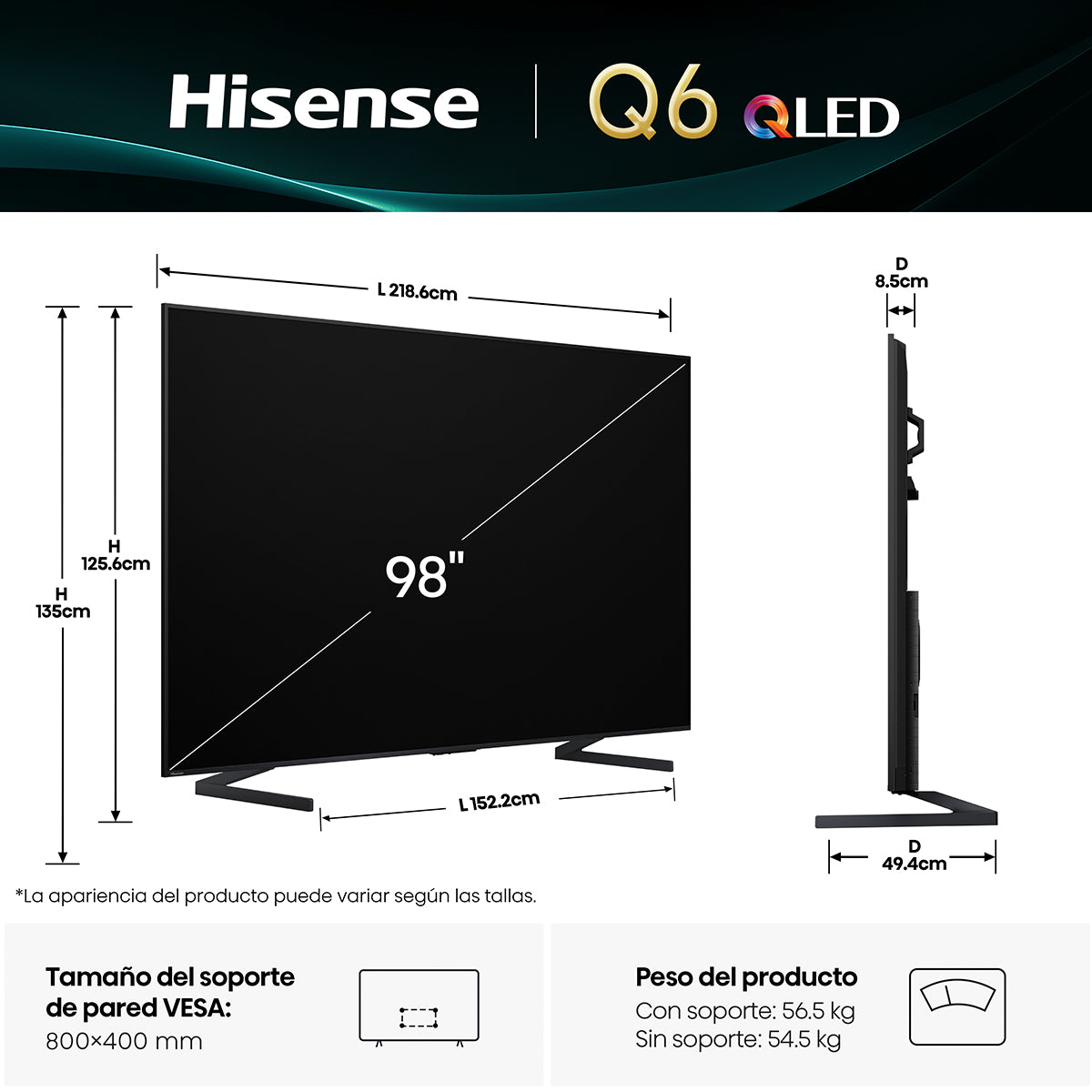 Televisor 98 98Q6QG Hisense