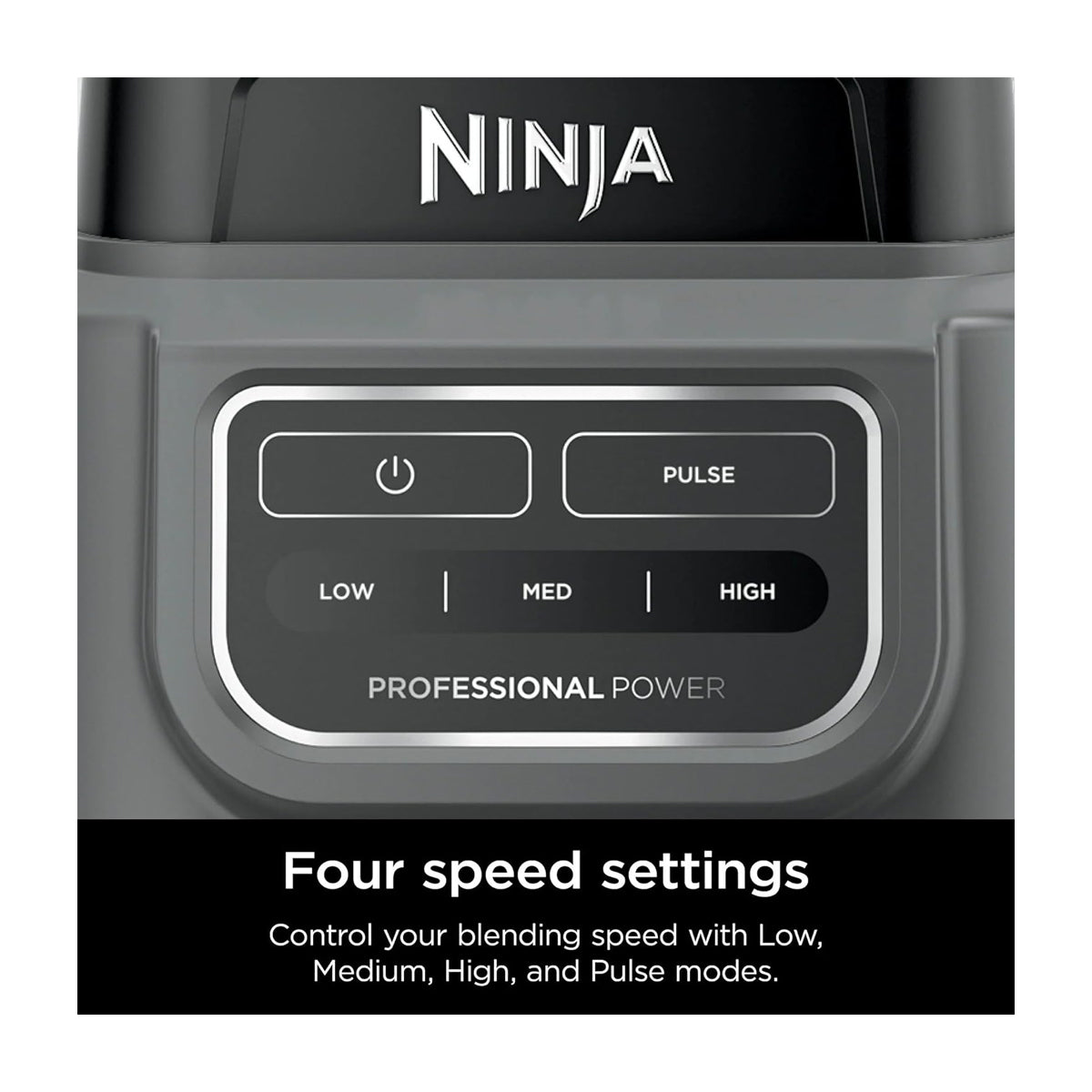 Licuadora Ninja Classic Blender de 4 Velocidades | Tecnología Total Crushing | Función de Pulso |  1.75 L | 1000W | Gris