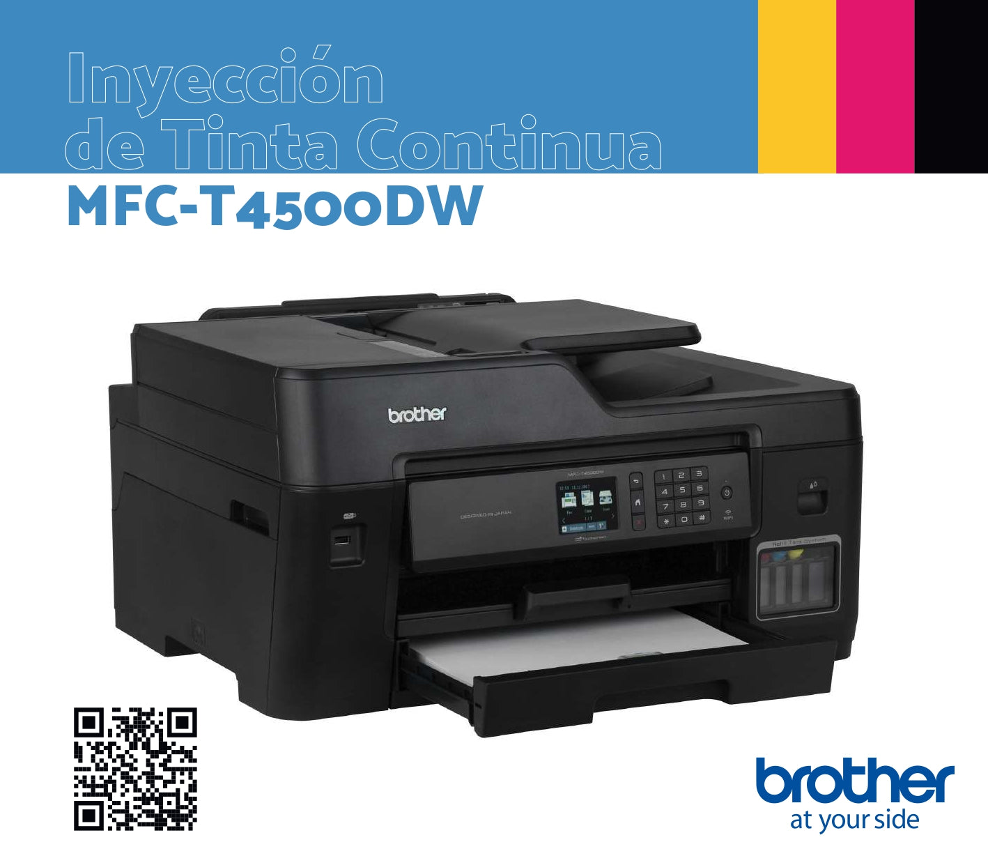 Impresora Multifuncional Tank Fax High Cap. A3 4500 MFCT4500DW Brother