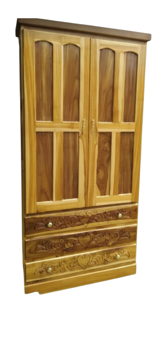 Closet Ropero Teca 2 Puertas 3 Gavetas ( Pedido Especial )