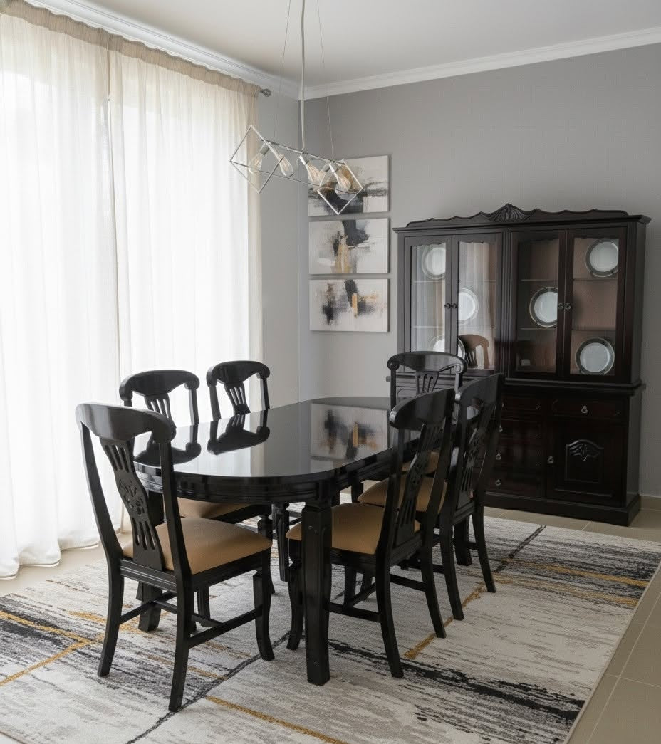 Comedor 6PTS Mesa Florencia 6S Sillas Montecarlo