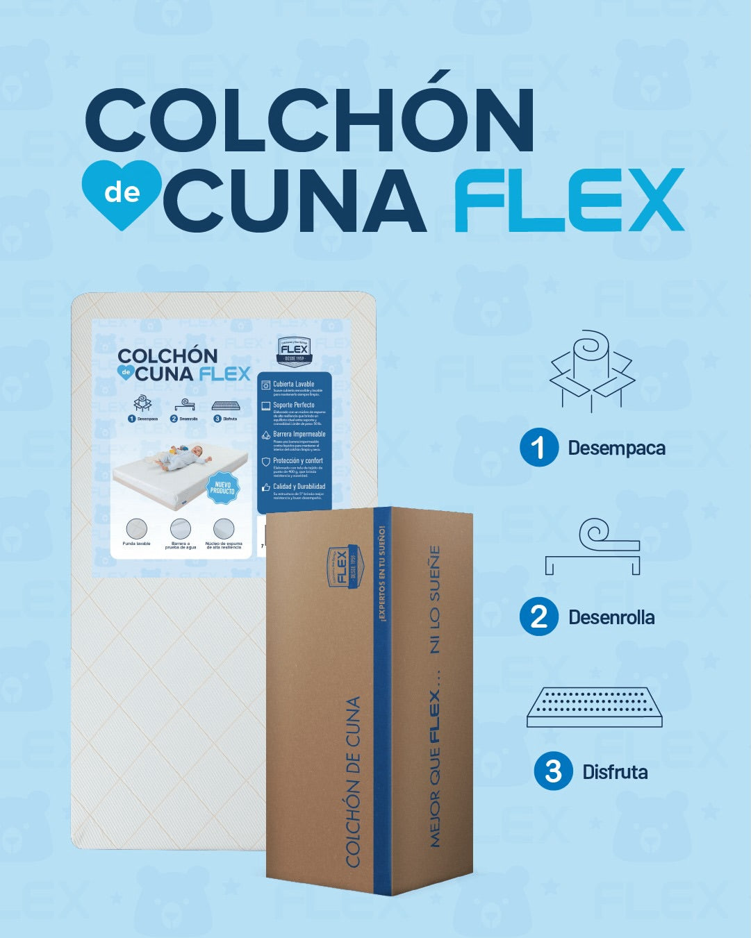 Colchon Cuna Flex Al Vacio