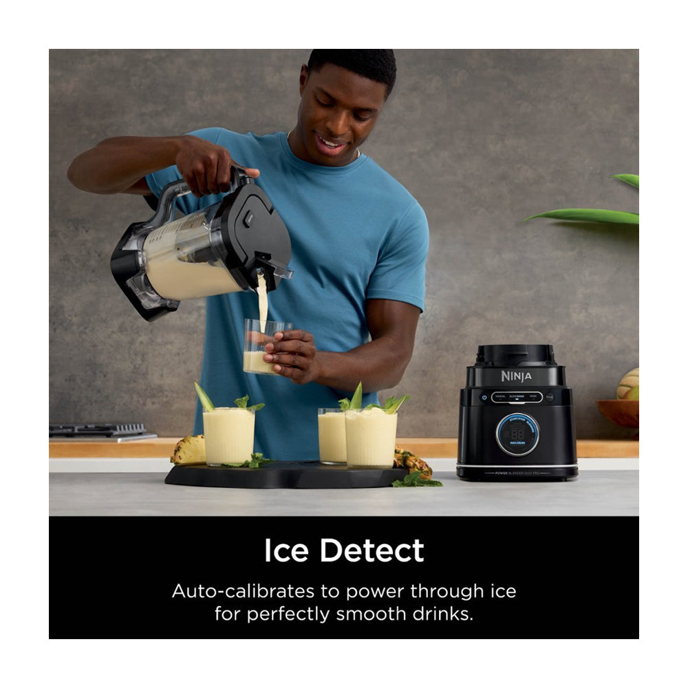 Ninja Detect Power Blender Pro Duo Licuadora de 10 Velocidades | BlendSense | Tecnología Total Crushing | Pulso | 0.7L & 2.1L | 1800W | Negro