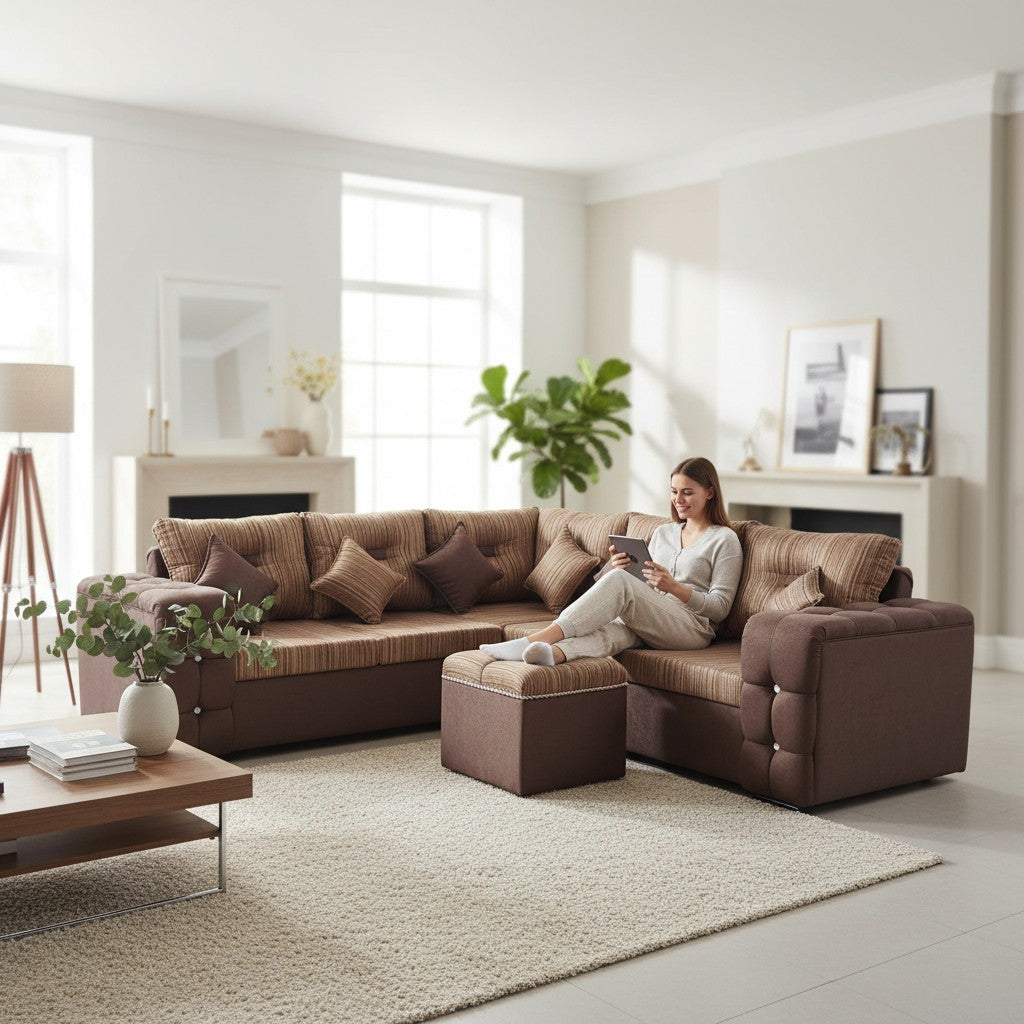 Juego de Sala Sofa L Dubai