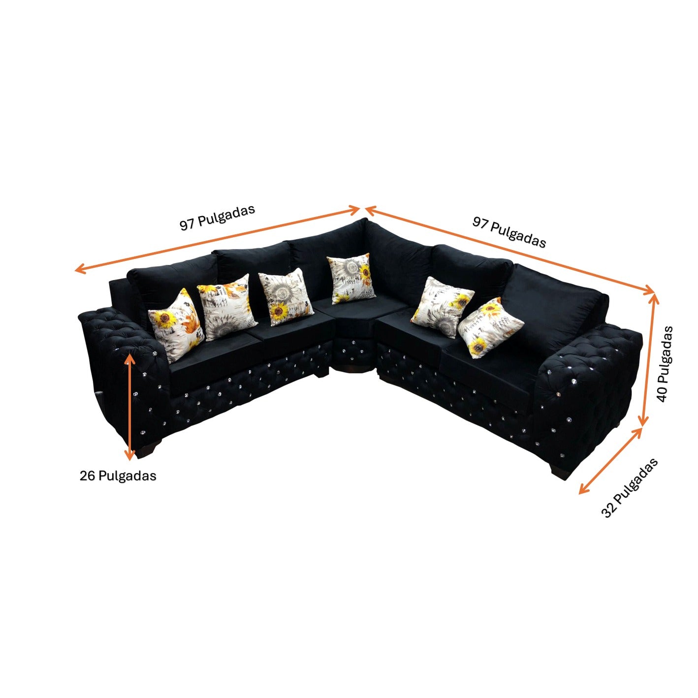 Juego de Sala Sofa L Murano