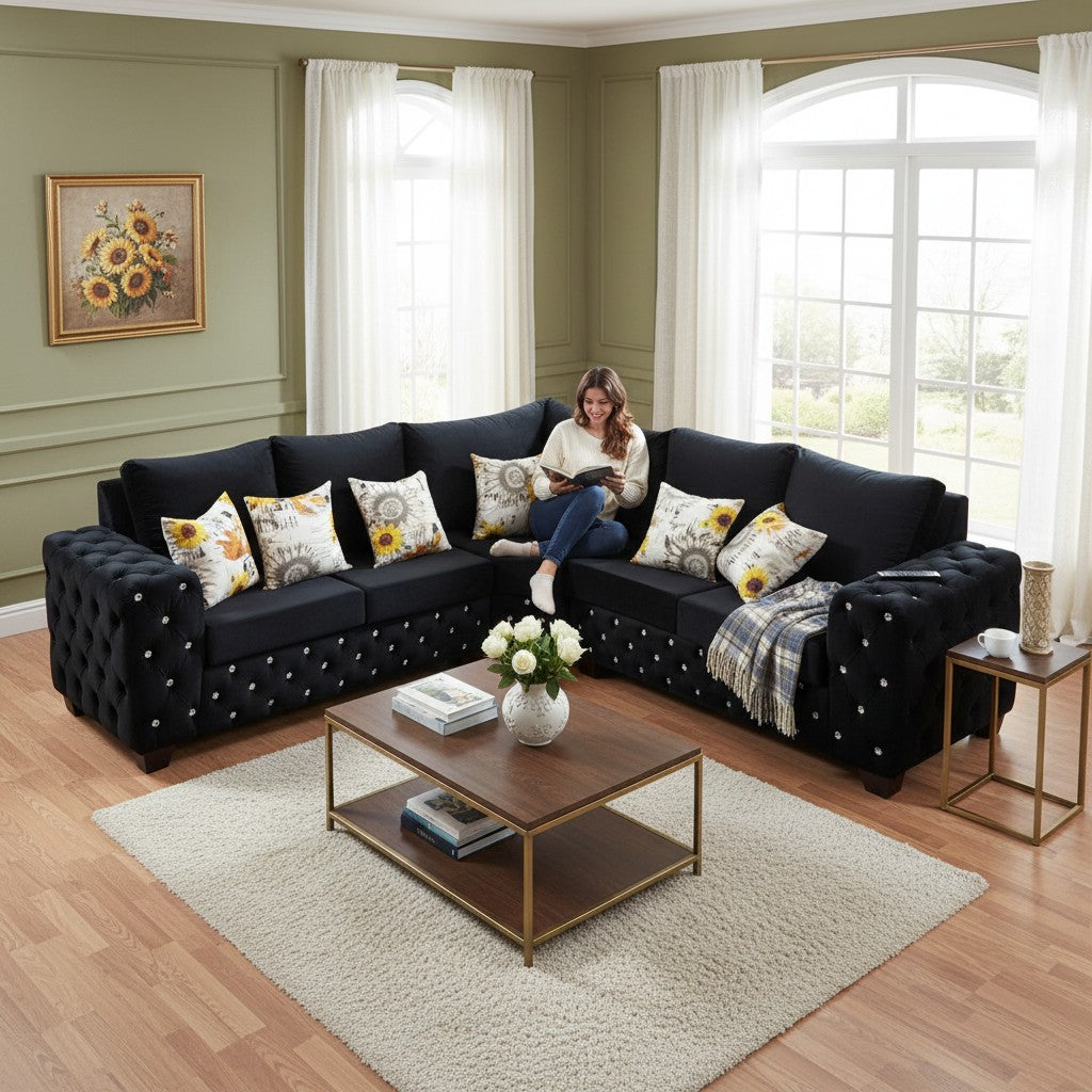 Juego de Sala Sofa L Murano