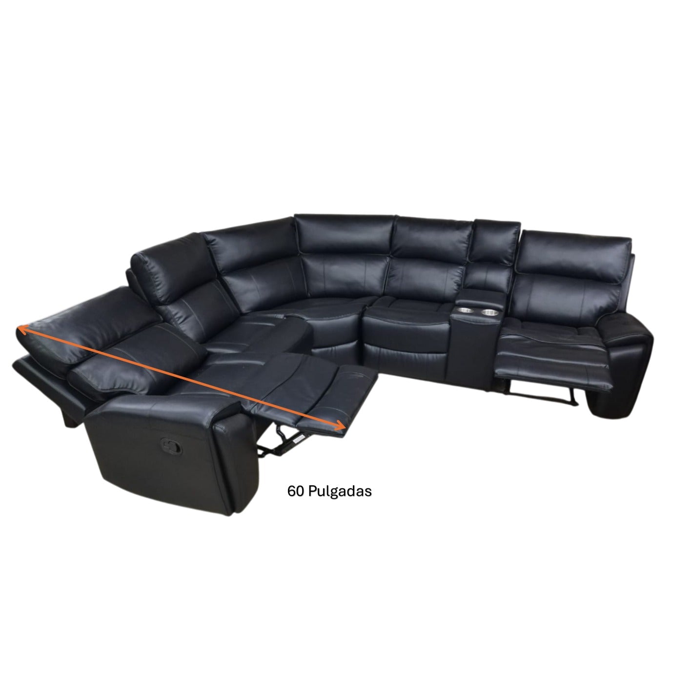 Juego de Sala L Reclinable David Black