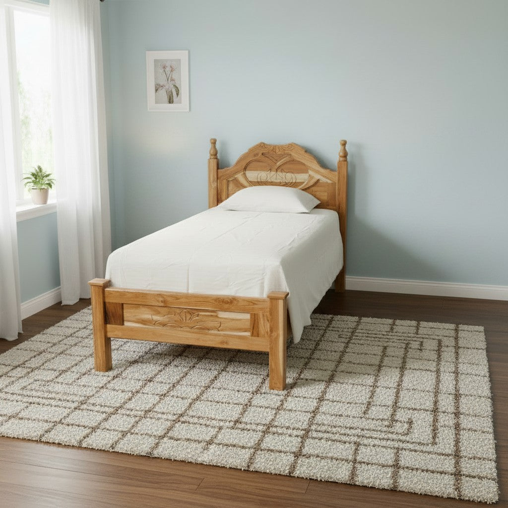 Cama Teca CAMA-01TWIN-00TECA CORAZON TWIN