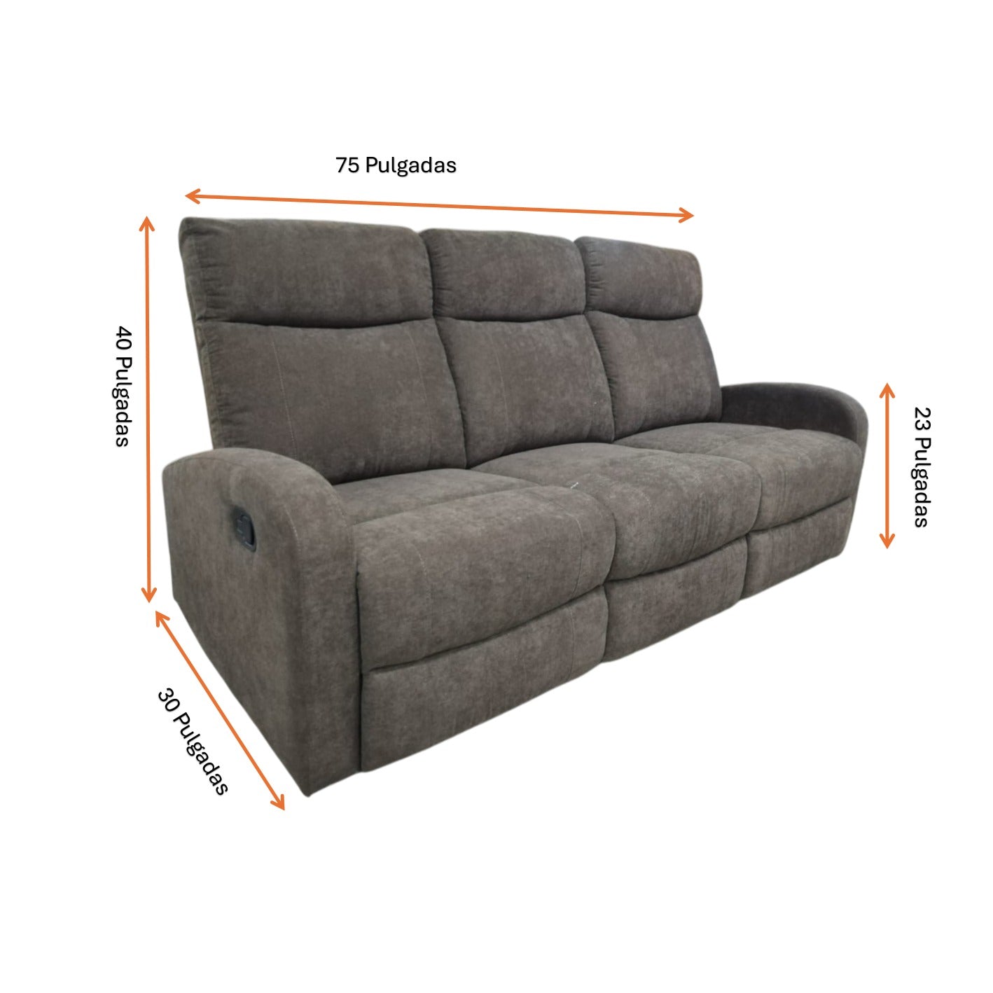 Juego de Sala Reclinable 6PTS 3+2+1 Nocecentro Brown