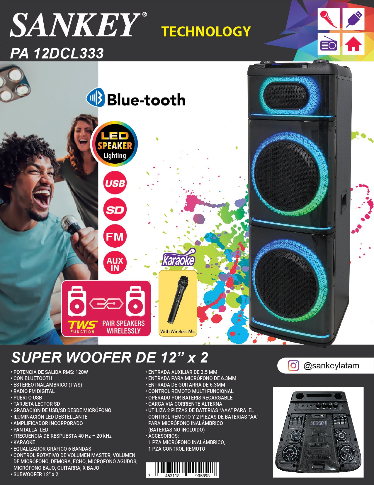Bocina PA-12DCL333 Sankey