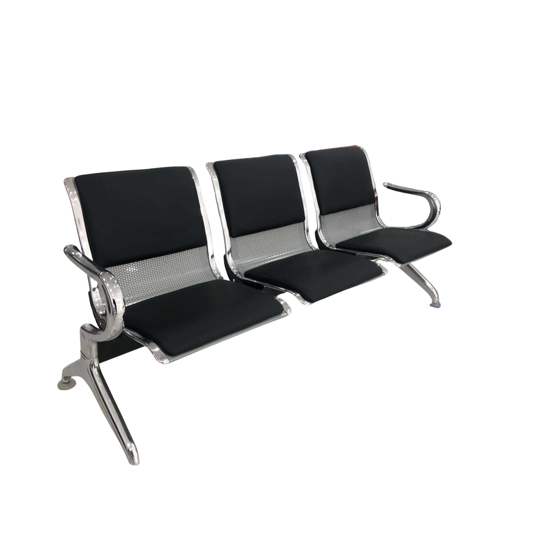 Silla de Espera Oficina 3PTS 30-254-22 Negro Acolchonado