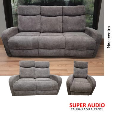 Juego de Sala Reclinable 6PTS 3+2+1 Nocecentro Brown