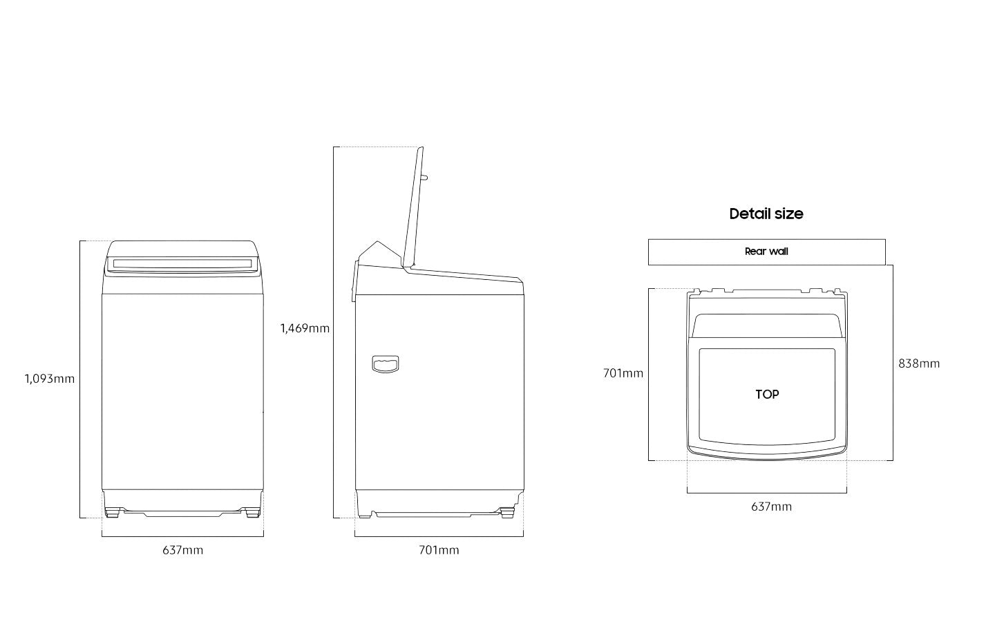 Lavadora AUTO 21KG WA21CG6746BW Samsung