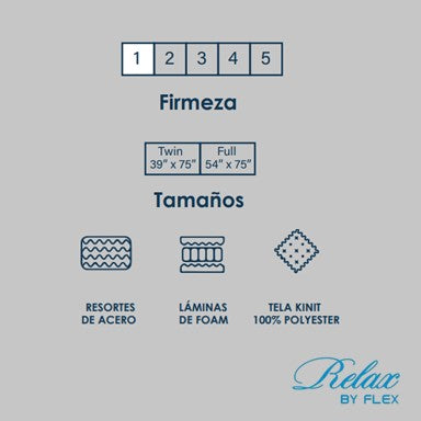 Colchon COL-02 DOBLE-00REST-RELAX FLEX T102 FULL