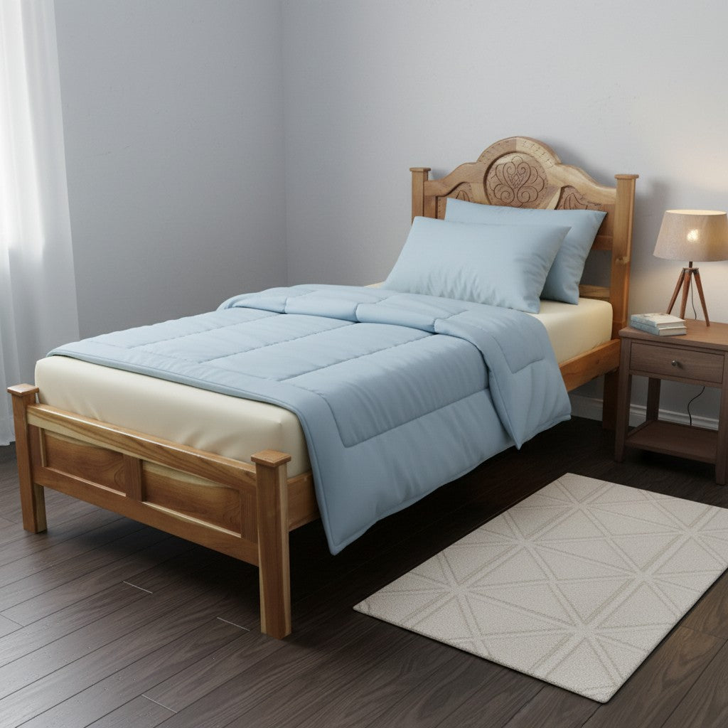 Cama Teca CAMA-01TWIN-00TECA MEDALLON-FLOR