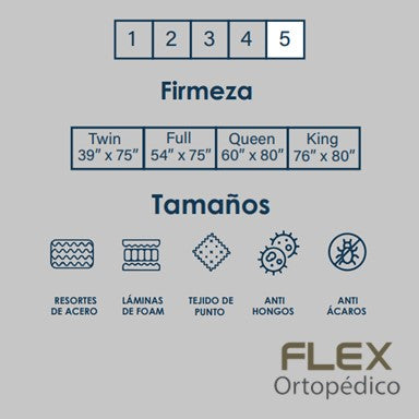Colchon COL-04KING-02ORT-FLEX T120