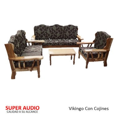 Juego de Sala 6 PTS Vikingo Teca Madera