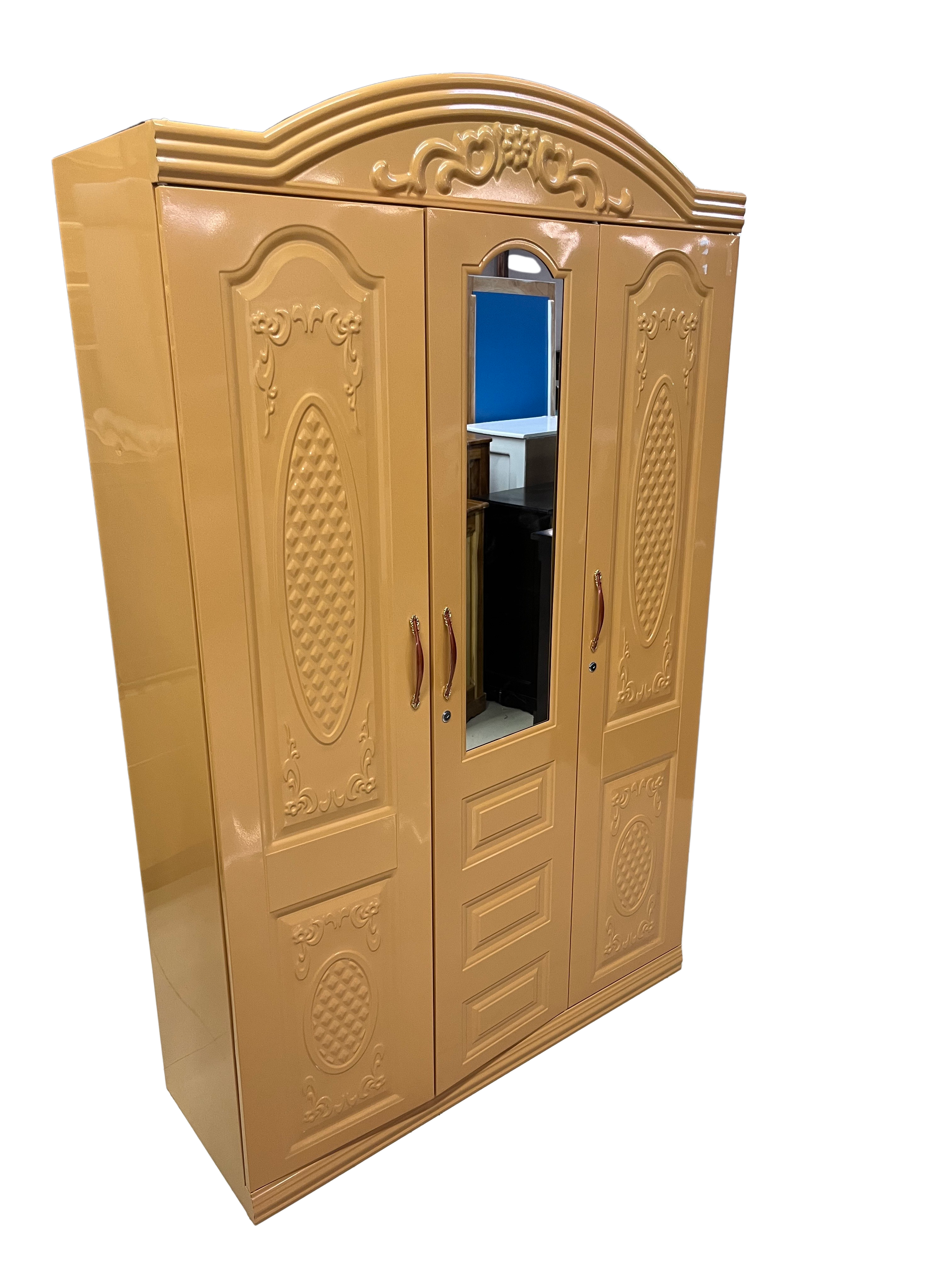Closet Ropero Armario de Metal 3 Puertas YULI-3-MADERA